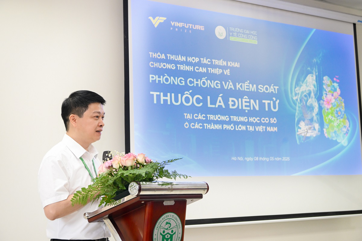 GS.TS. Hoàng Văn Minh, Hiệu trưởng Trường Đại học Y tế Công cộng bày tỏ kỳ vọng về  những tác động tích cực mà dự án sẽ mang lại