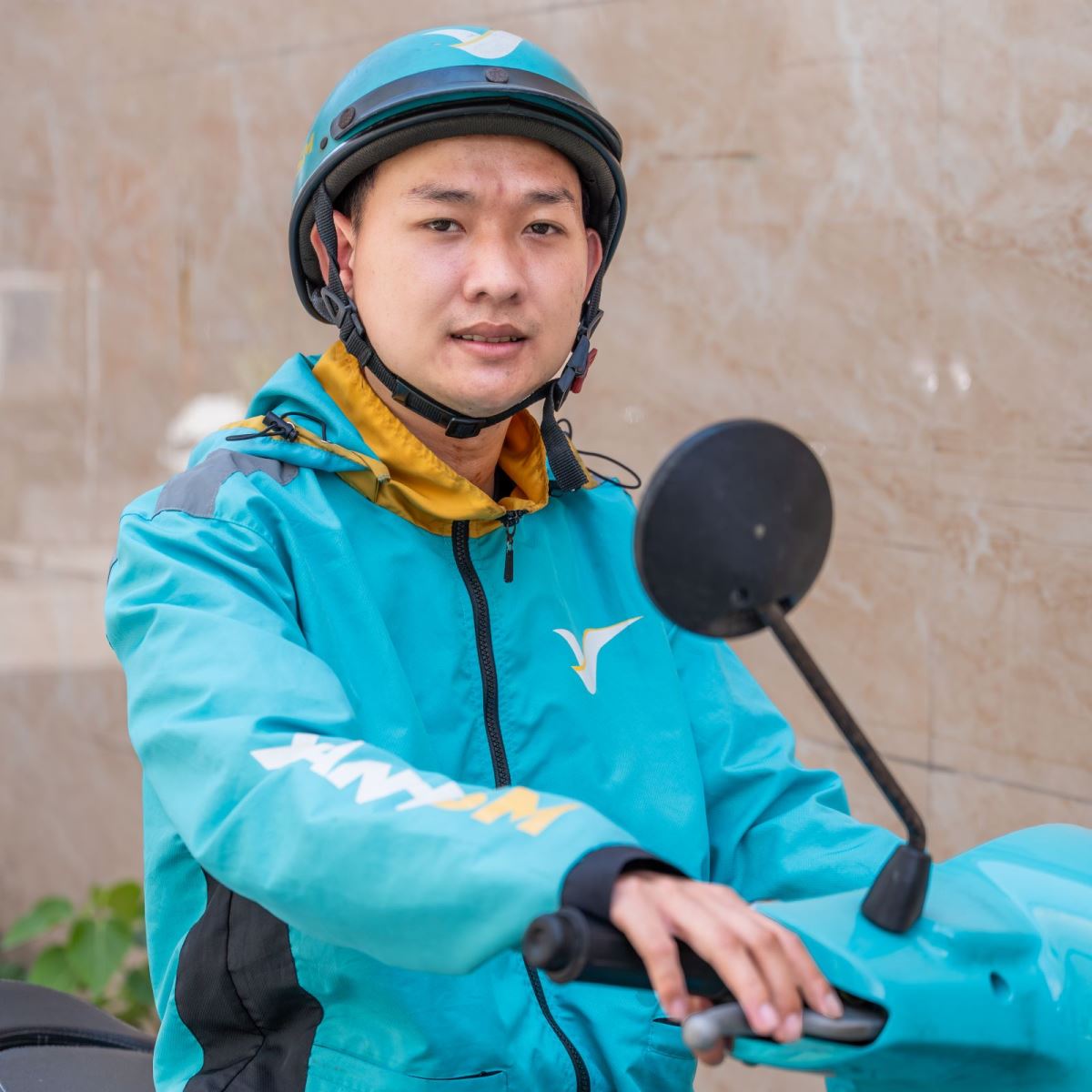 Ảnh: Anh Mai Phương hiện là bác tài Xanh SM Bike tại Đà Nẵng