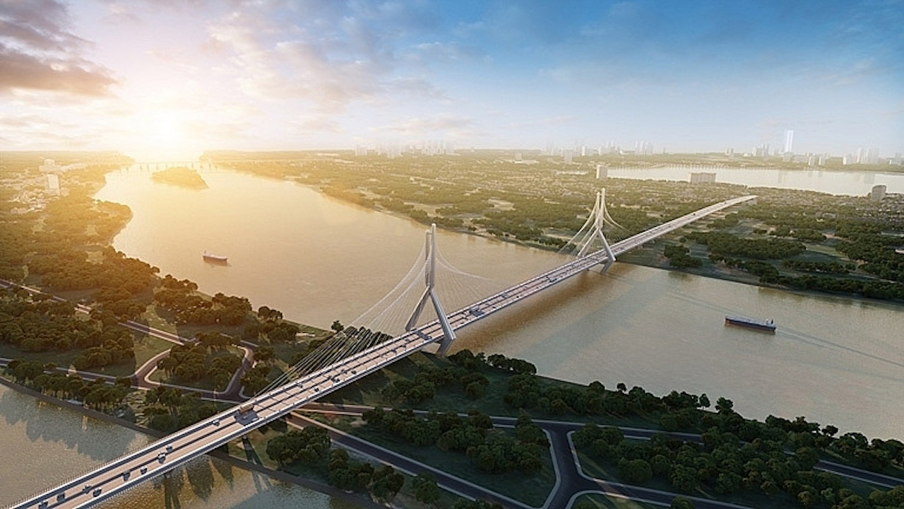 Khi cầu Tứ Liên hoàn thành vào năm 2027, từ Vinhomes Global Gate tới trung tâm Hà Nội  chỉ mất 5 phút di chuyển