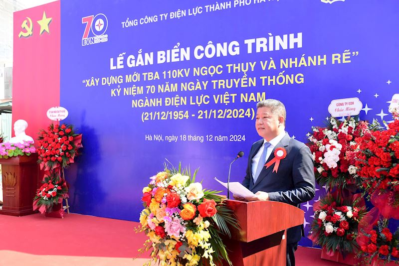 Ông Nguyễn Mạnh Quyền – Thành ủy viên, Phó Chủ tịch UBND TP Hà Nội phát biểu chỉ đạo tại buổi lễ