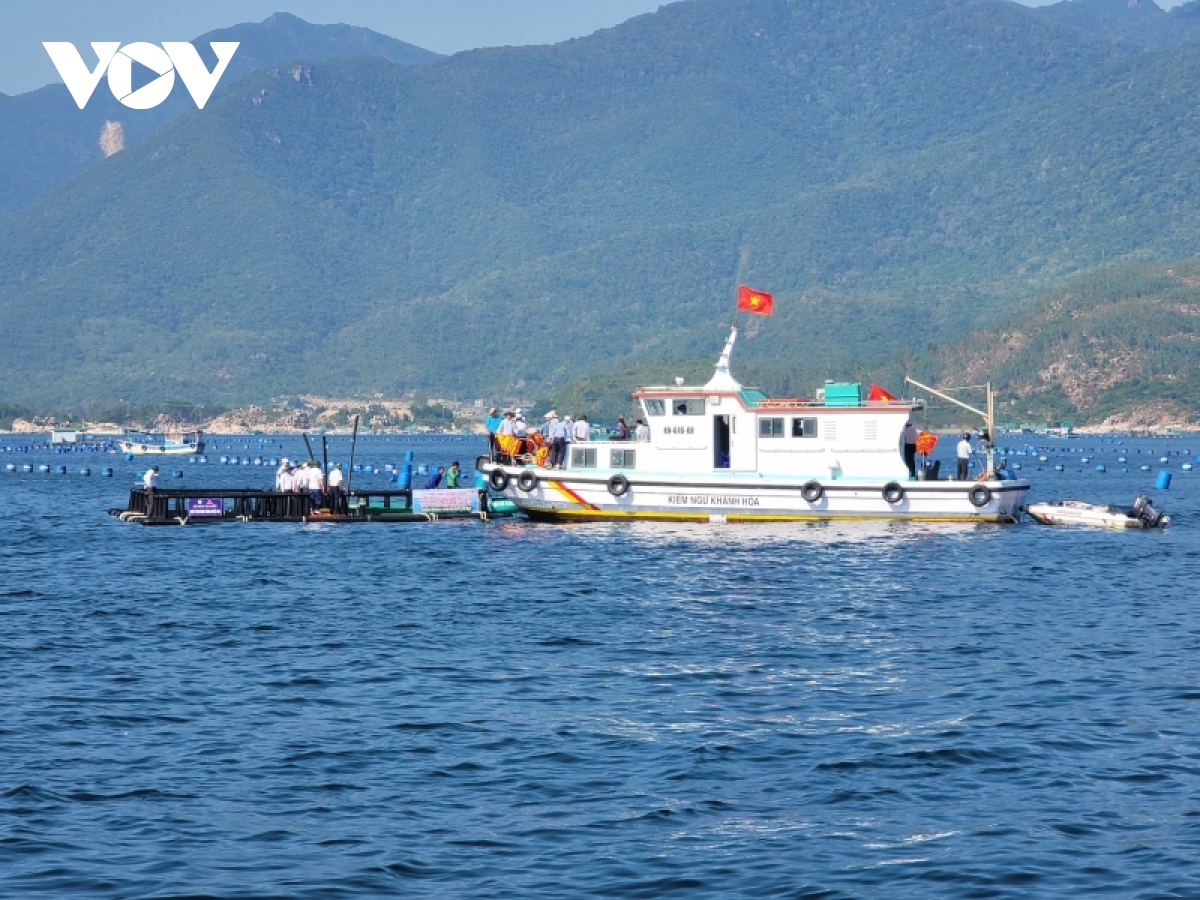 Vùng biển hở được tỉnh Khánh Hòa thí điểm nuôi biển công nghệ cao.