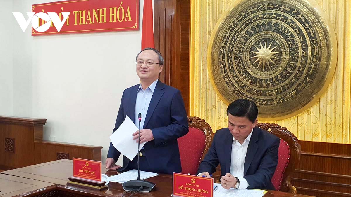 Tổng Giám đốc Đài TNVN Đỗ Tiến Sỹ phát biểu tại buổi làm việc.