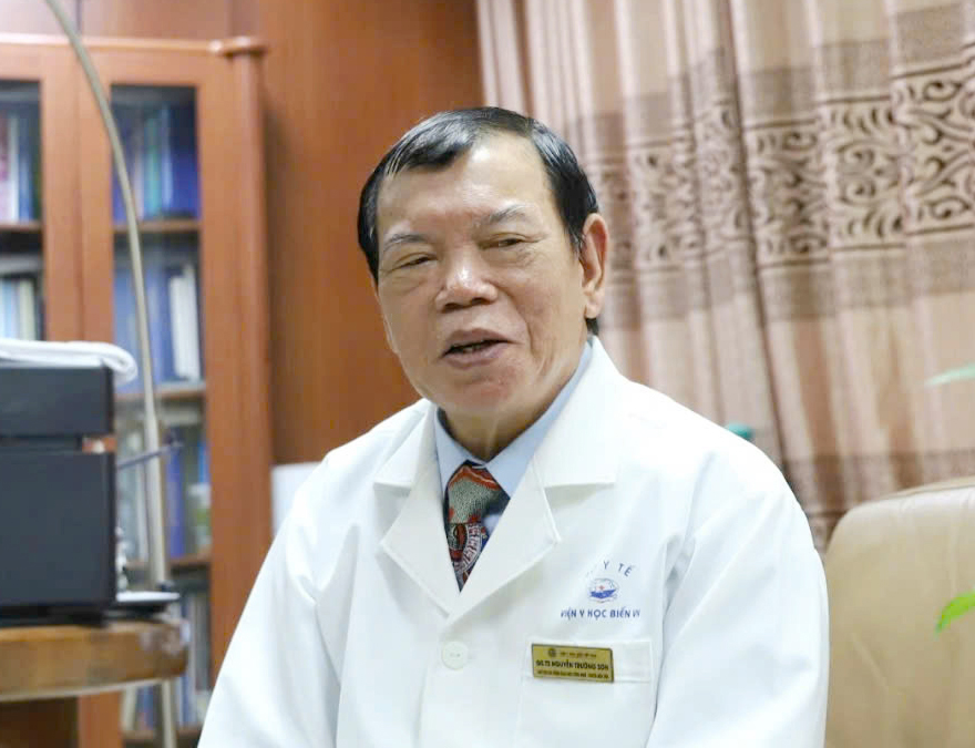 Thầy thuốc nhân dân, Giáo sư, Tiến sĩ Nguyễn Trường Sơn, Chủ tịch Hội đồng Khoa học Công nghệ và chuyên môn, nguyên Viện trưởng - người sáng lập Viện Y học biển Việt Nam, Chủ tịch Hội Y học biển Việt Nam.